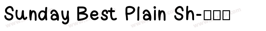 Sunday Best Plain Sh字体转换